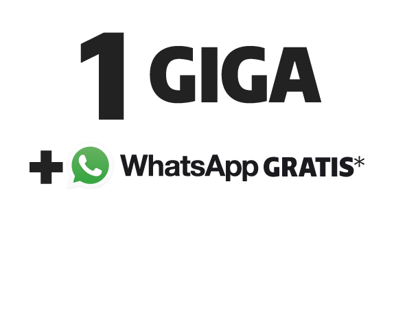 300 MB + Whatsapp GRATIS - $150 por 7 días.